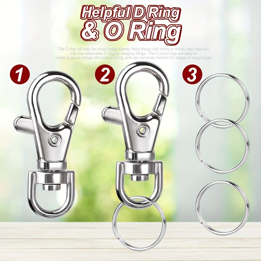 Rotating Dog Chain Keyring Kit With Spring Lobster Clasp - Temu