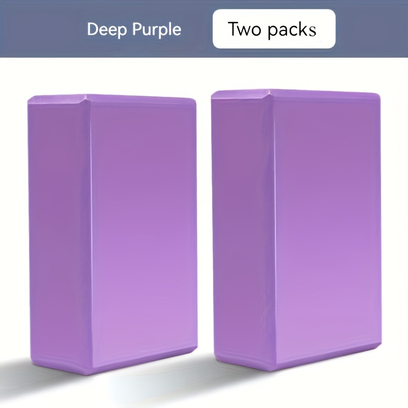 Purple Yoga Block 2Pack , High Density EVA Foam Block to Support