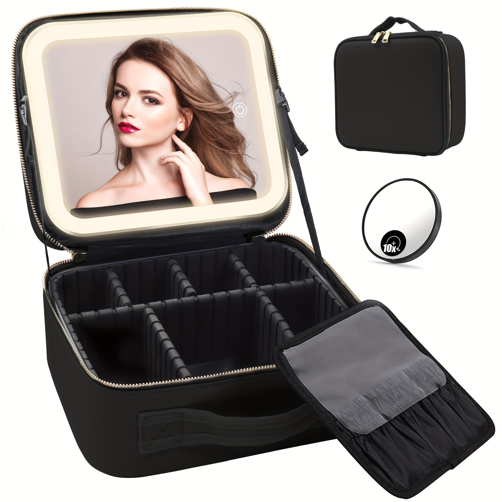 Makeup Organizer Female Toiletry Kit Bag Make Up Case Storage Pouch Lady  Box, Cosmetic Bag, Organizer Bag For Travel Lightweight Portable PU School  Supplies School Stuff for School for Student
