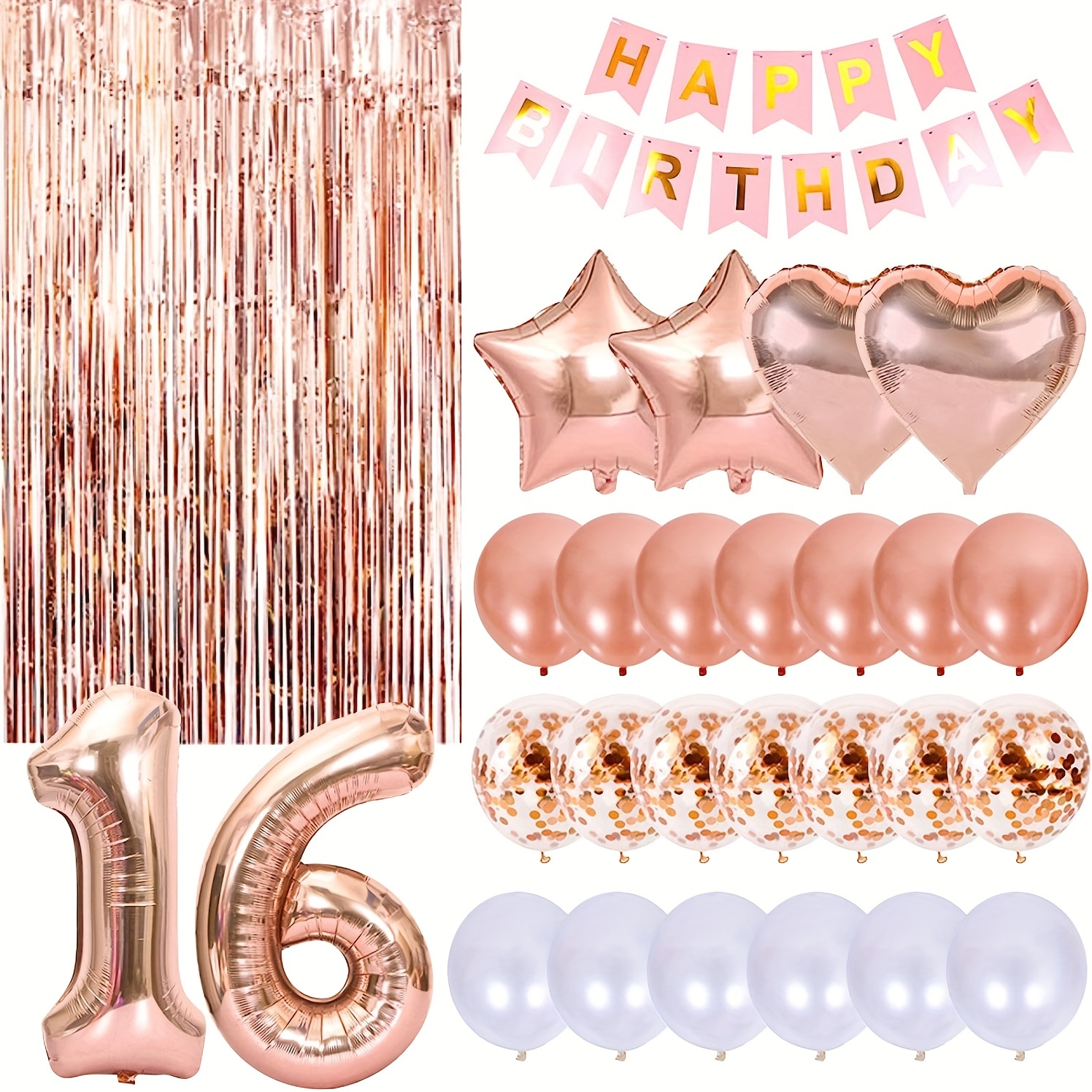 15 pièces/ensemble 18th joyeux anniversaire ballon décor or argent  confettis Latex ballons pour 18 ans anniversaire célébrer la décoration -  AliExpress