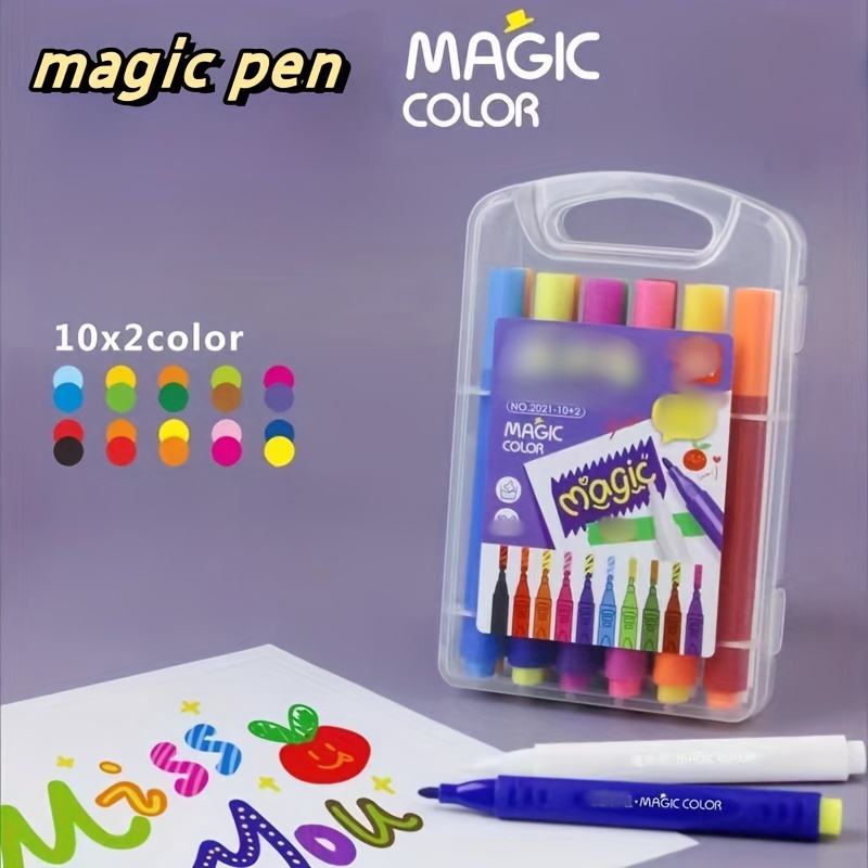 2pcs Inchiostro invisibile Penna spia penna con luce UV pennarello magico  Kid Penne per messaggio segreto e festa