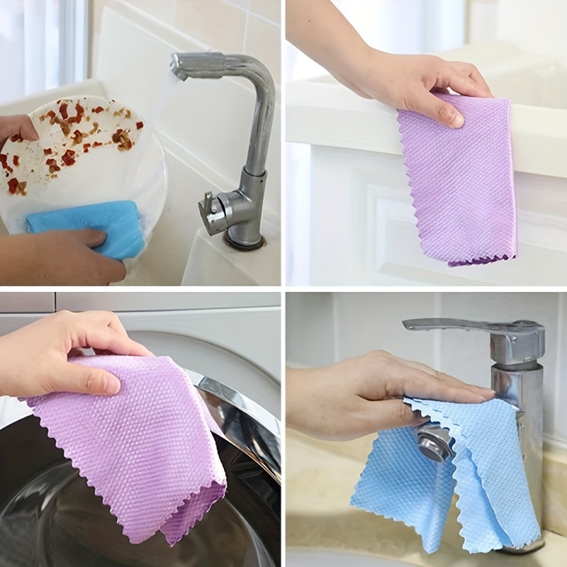 Glass Rags Kitchen Towels And Rag Sets Coral Velvet Dish - Temu