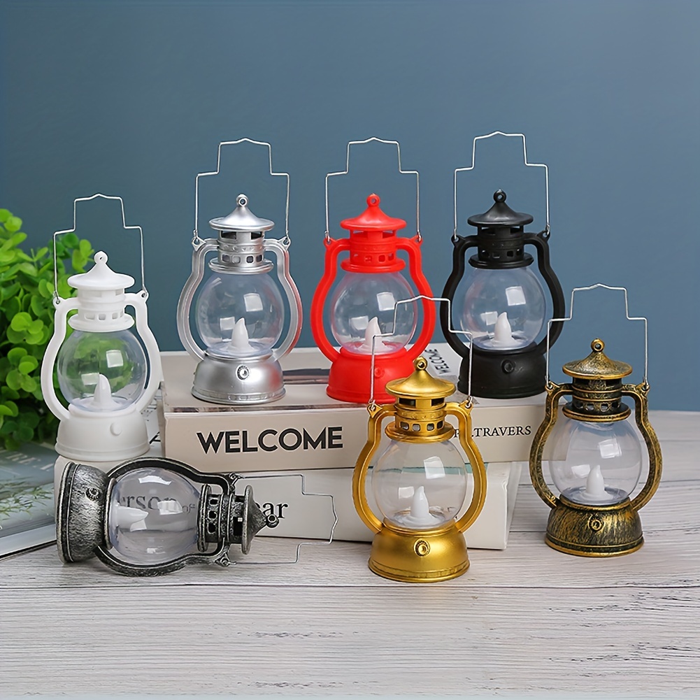 Vintage Lantern Retro Design LED Hanging Oil Lamp Battery Operated  Decorative for Home Holiday Christmas Gifts Home Decor