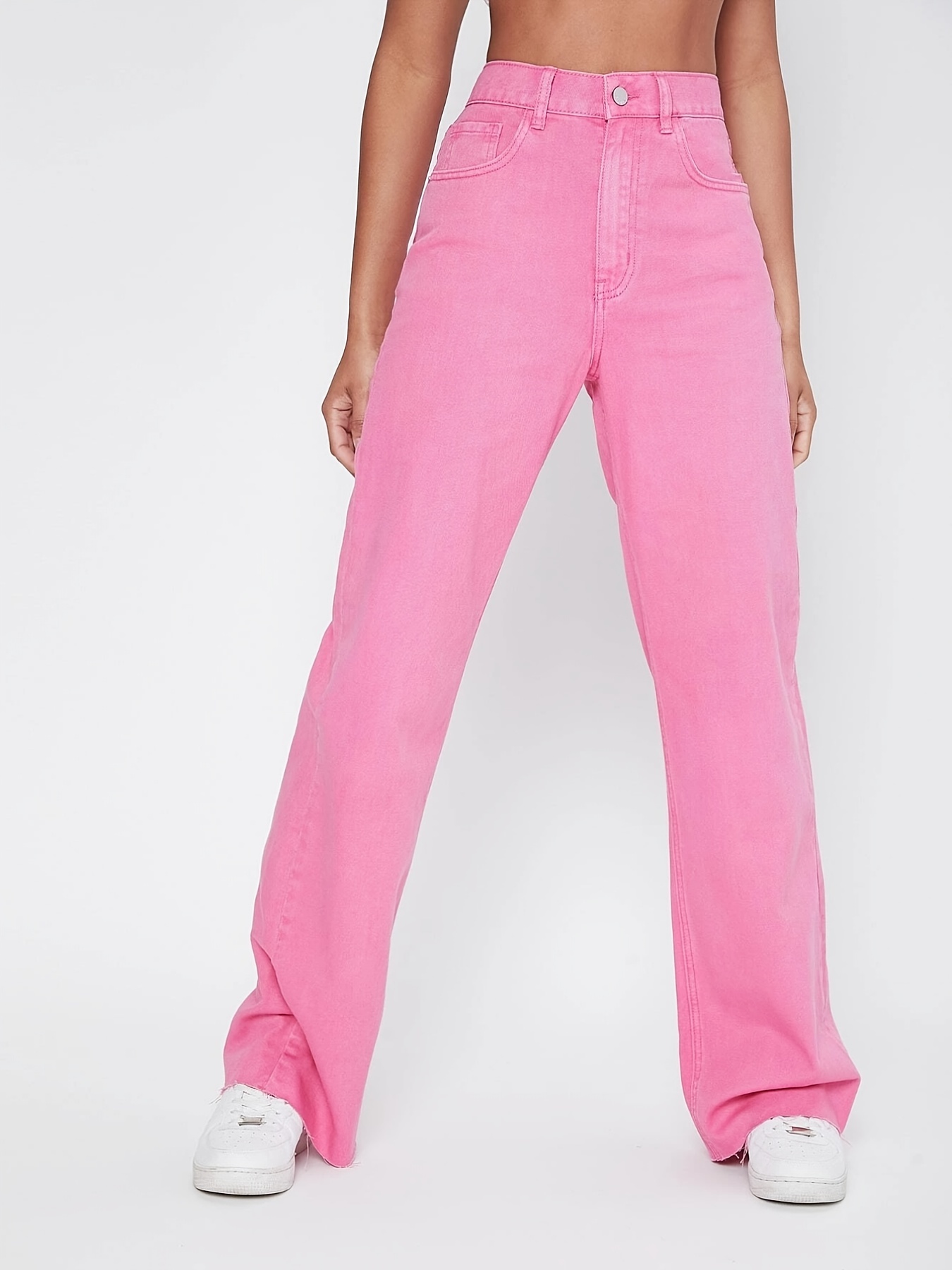 Pink High Rise Baggy Pants