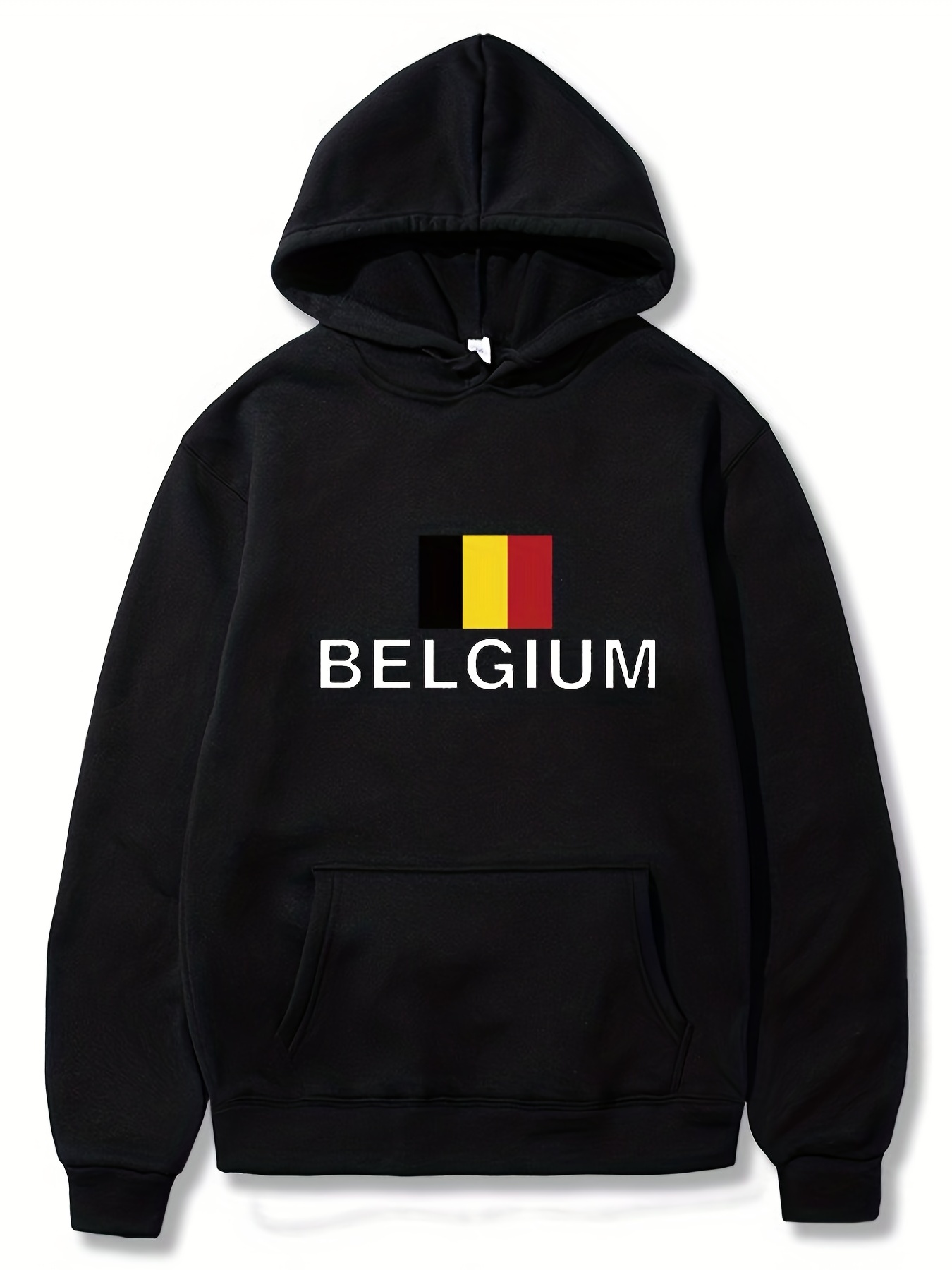 Belgium National Day Mens Belgian Flag Graphic Print Fleece Hoodies For Spring Autumn Oversized Fashion Hooded Sweatshirt For Plus Size Don't These Great Deals | Temu