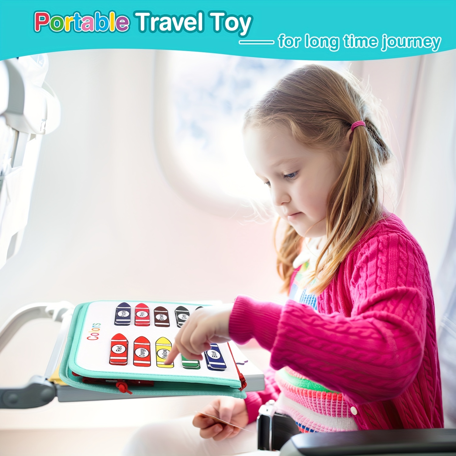 Montessori Toys - Tablero de actividades - Juguetes sensoriales para niños  pequeños de 3 a 4 años, juguetes de viaje para niños pequeños, juguetes