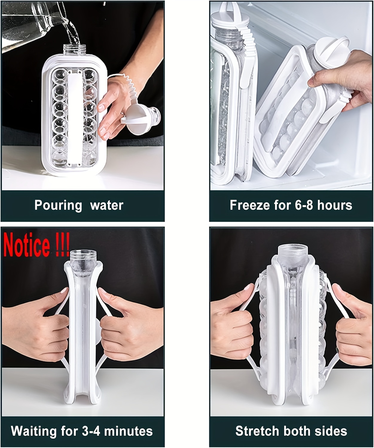 Ice Making Pot, 2-in-1 Ice Ball Pot, Cold Water Pot, Ice Tray Ice