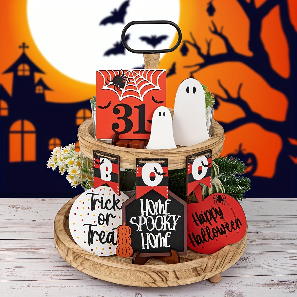 Halloween Wooden Coffin Box Gothic Home Decoration Tray - Temu