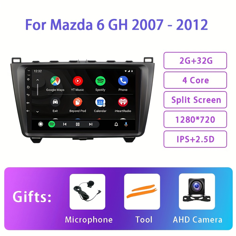 Système audio pour voiture Android 13 pour Mazda 6 2004-2015 avec