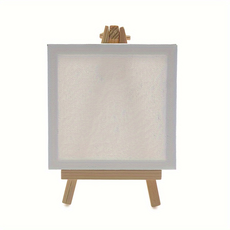 Mini Canvas And Easel Set Small Art Easel Stand With Canvas - Temu