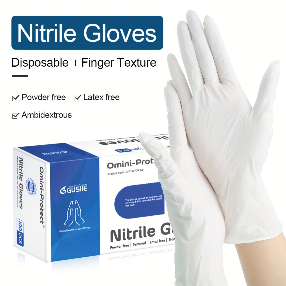 Guantes desechables de nitrilo para examen, 3 mil, XS, caja de 50, guantes  de nitrilo violeta desechables sin látex para médicos, limpieza, cocina y