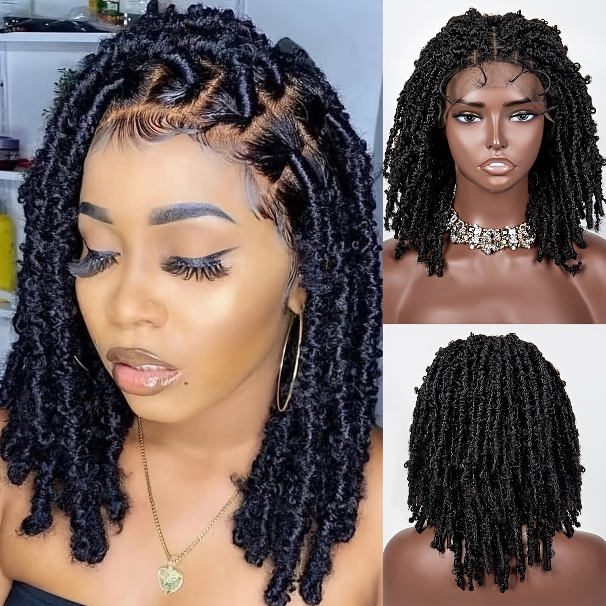 Image may contain: one or more people and closeup  Short locs hairstyles,  Locs hairstyles, Faux locs hairstyles