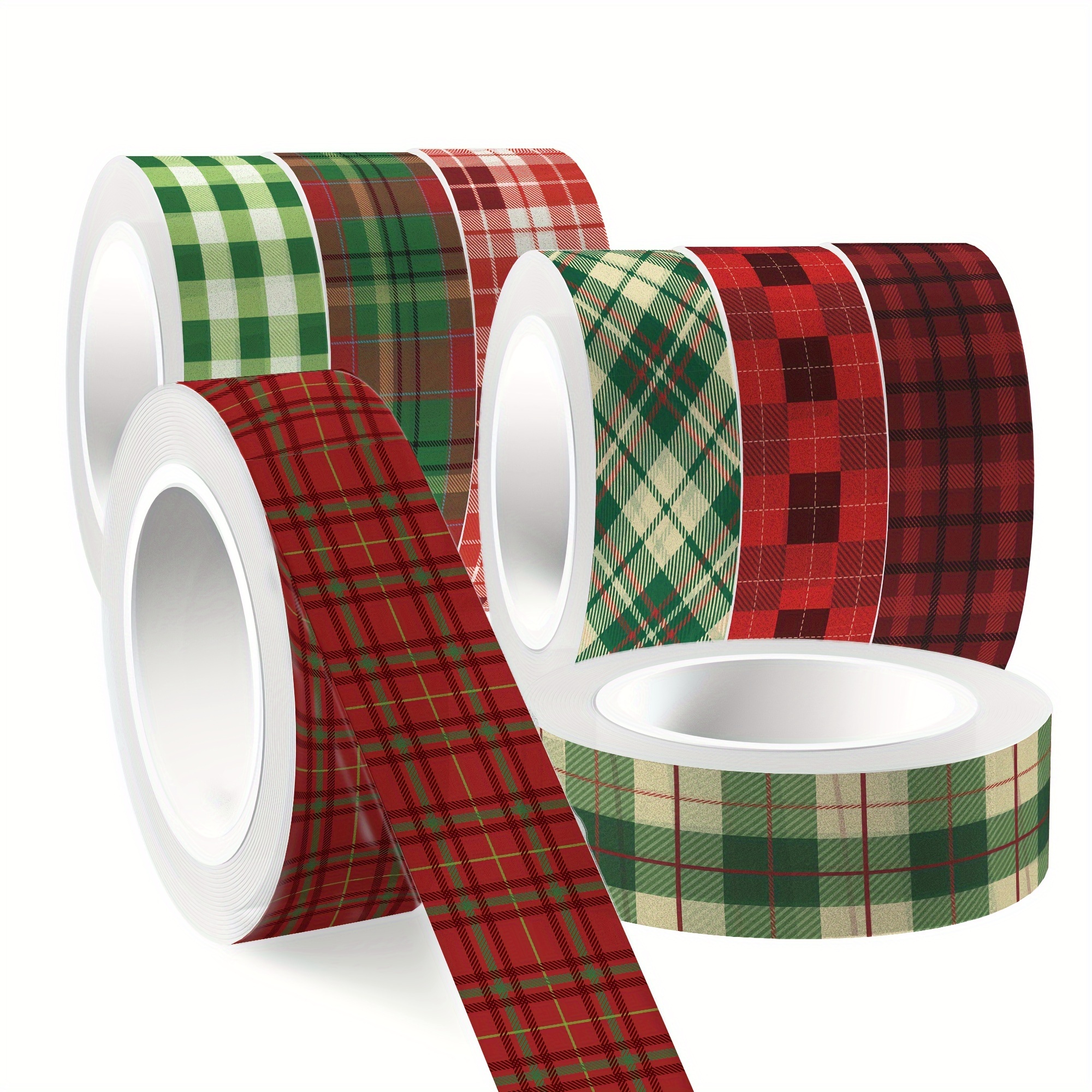 Christmas Washi Tape Buffalo Plaid Pattern Decorative Tape - Temu