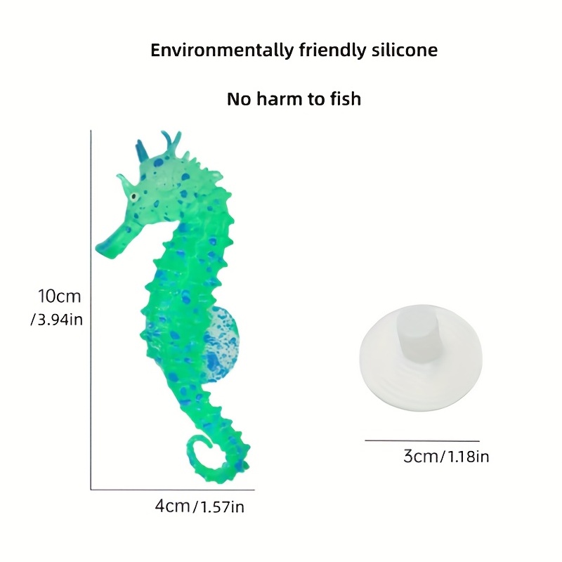 Artificial Seahorse Aquarium Ornament - 4pcs Set