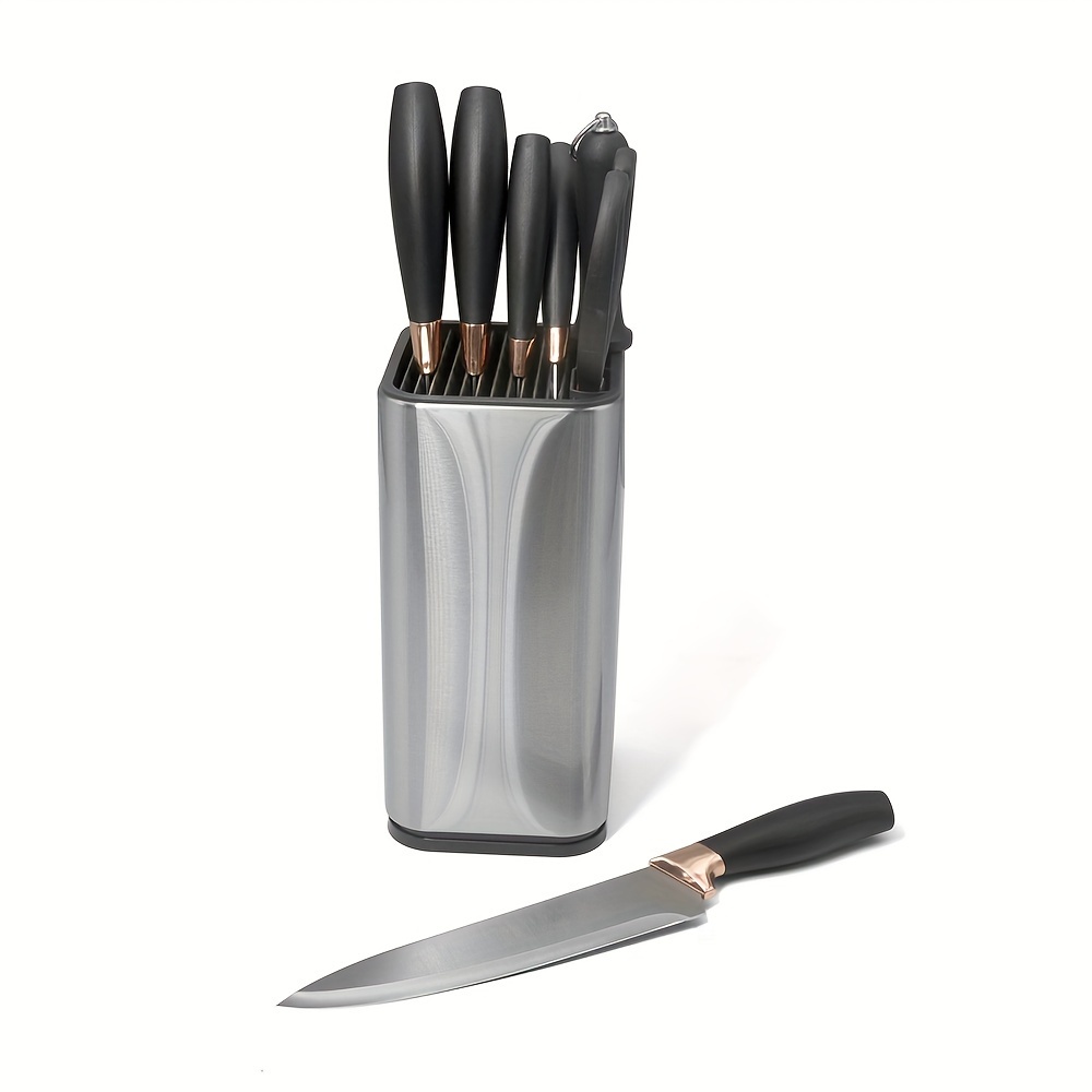 Comprar Soporte para cuchillos de cocina, soporte de almacenamiento de  cuchillos insertado multifuncional, cubiertos, tijeras, utensilios de cocina,  organizador de herramientas y cuchillos