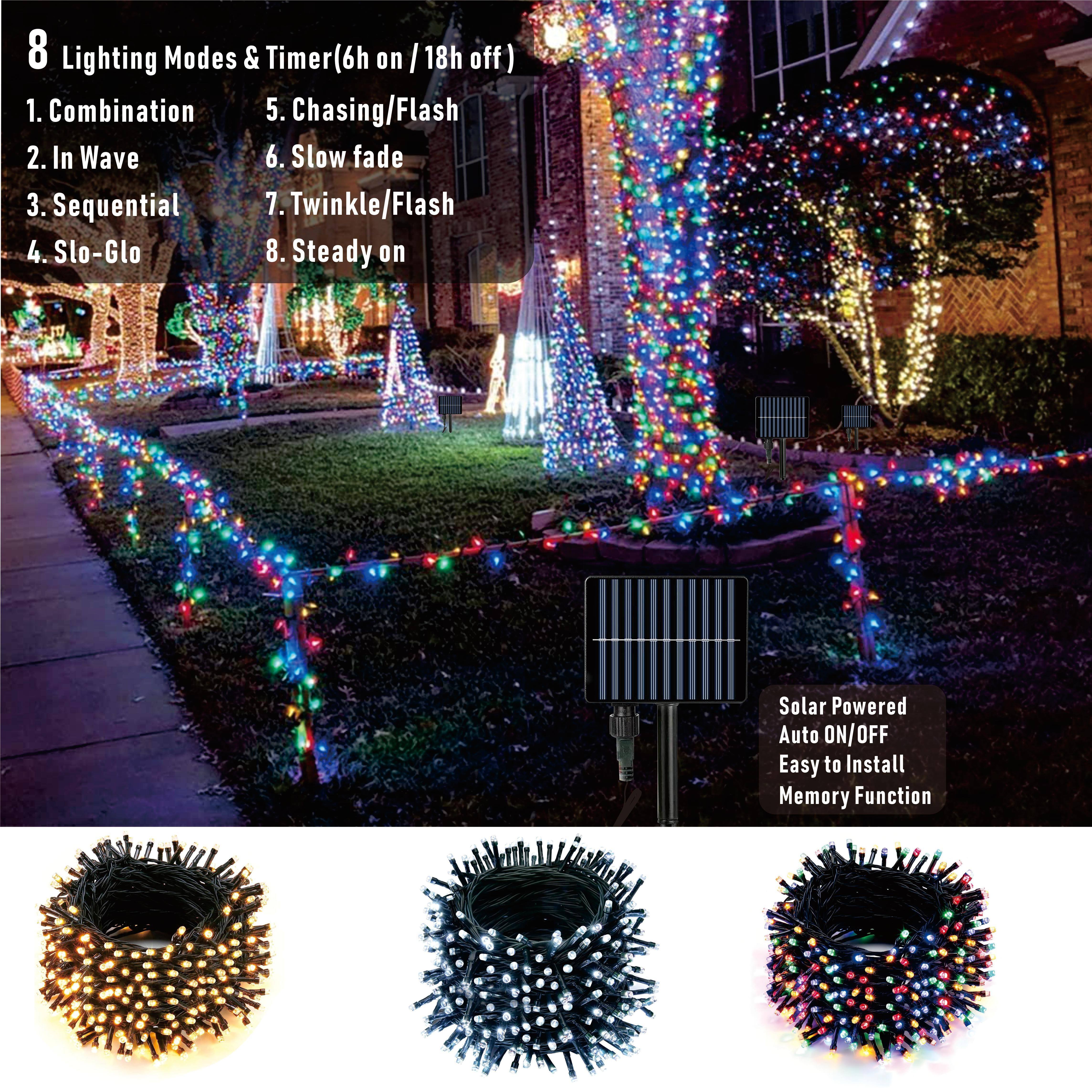 Christmas Tree Lights, 400 LED Christmas Lights with 8 Light Modes