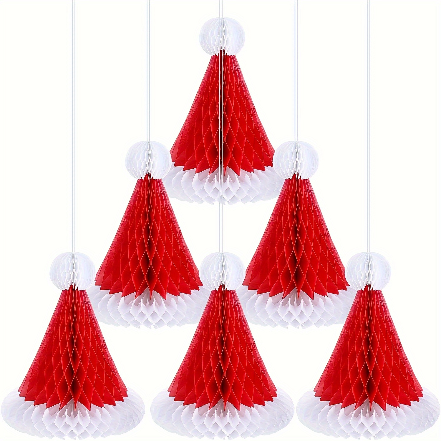 Christmas Honeycomb Decorations Assorted 3d Paper Honeycomb - Temu