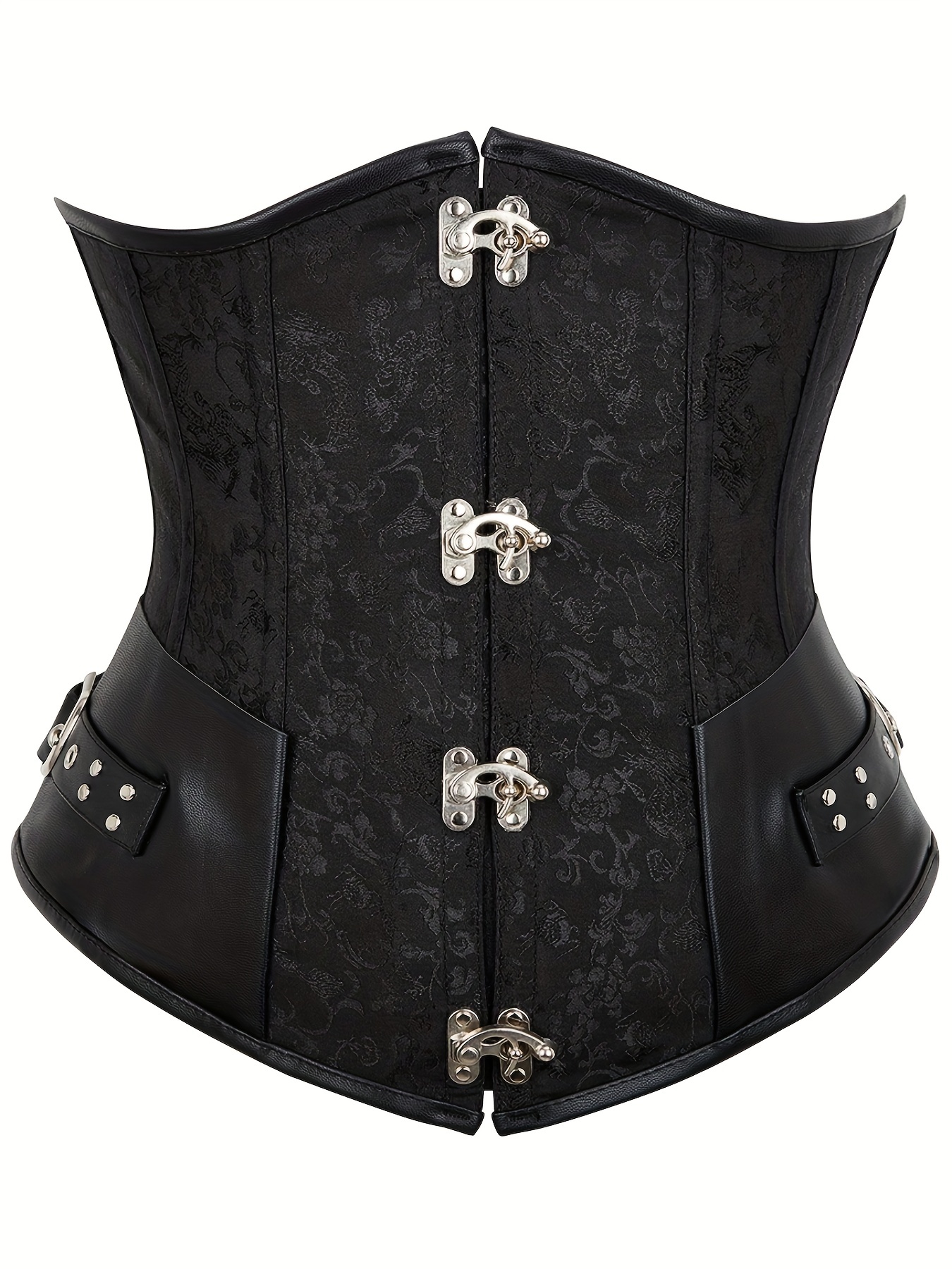 Mens Leather Corset Tight Lacing Belted Underbust