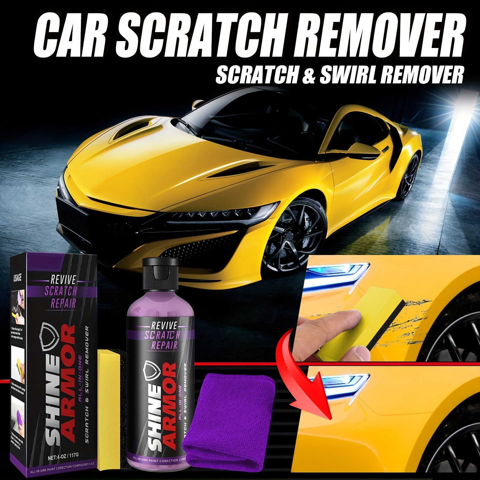 Car Scratch Removal Cream Car Compound Wax Paste Agent - Temu