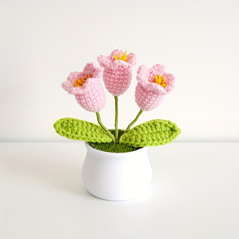 Hand Knitted Calla Lily Flower Bouquet Crochet Flower Simulation Flower Gift