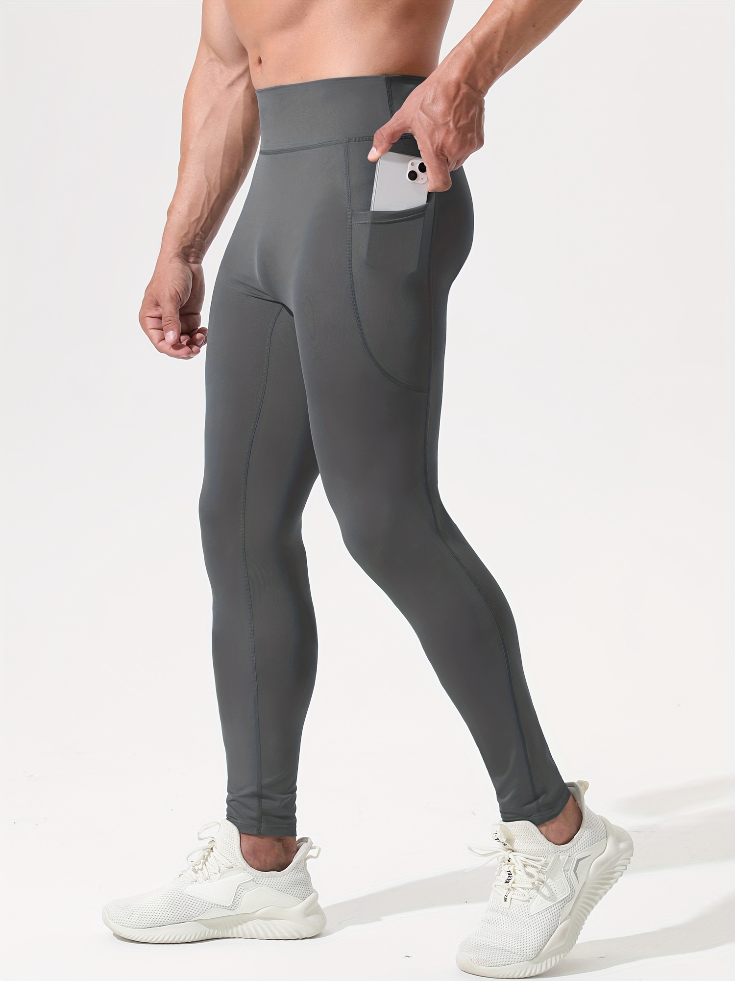 Men Fashion Pocket pants Sports Leggings Compression Pants Jogging