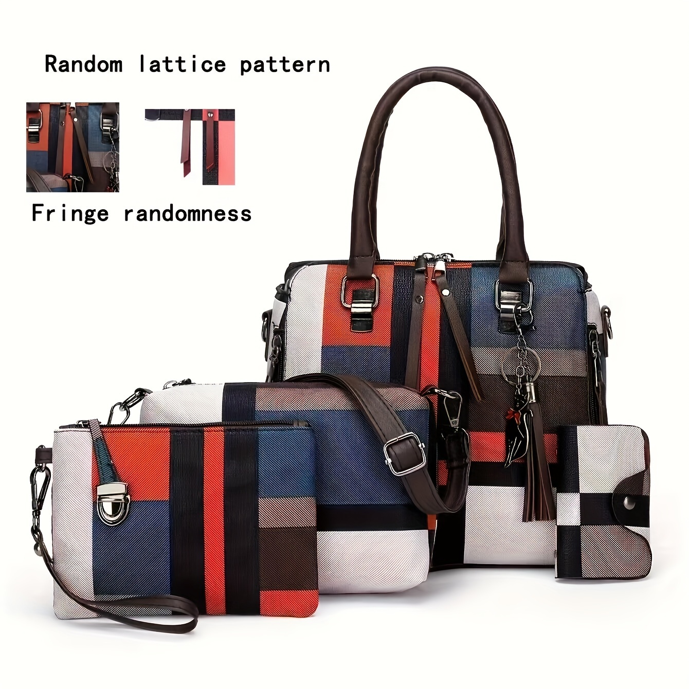 Designer Inspired handbags Women Luxury Purses Crossbody Bag Vintage  4pieces Set