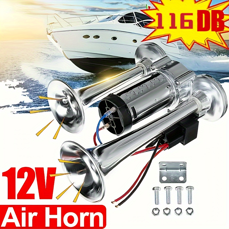 12v Air Horn Single Gas Horn Zinc Alloy Whistle Car - Temu