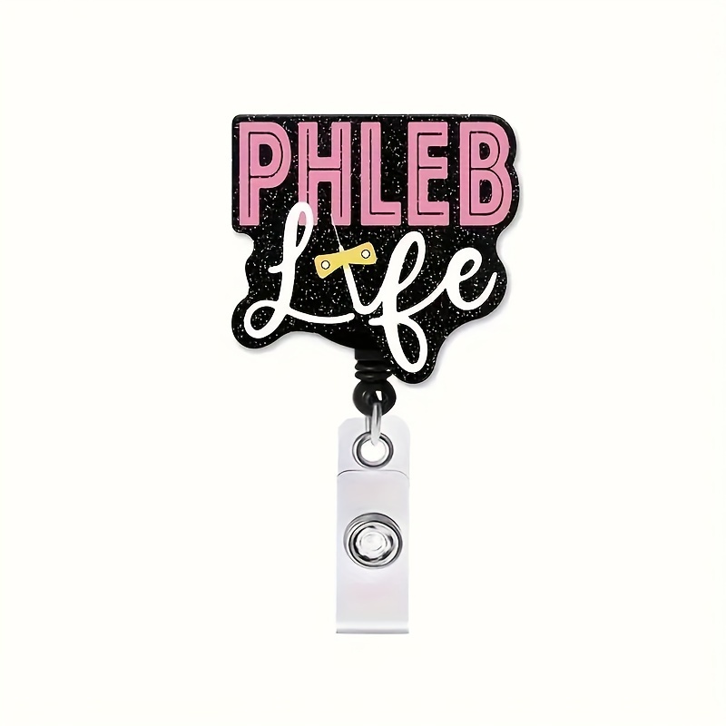 Phlebotomy life - badge reel - retractable reel - badge holder - badge