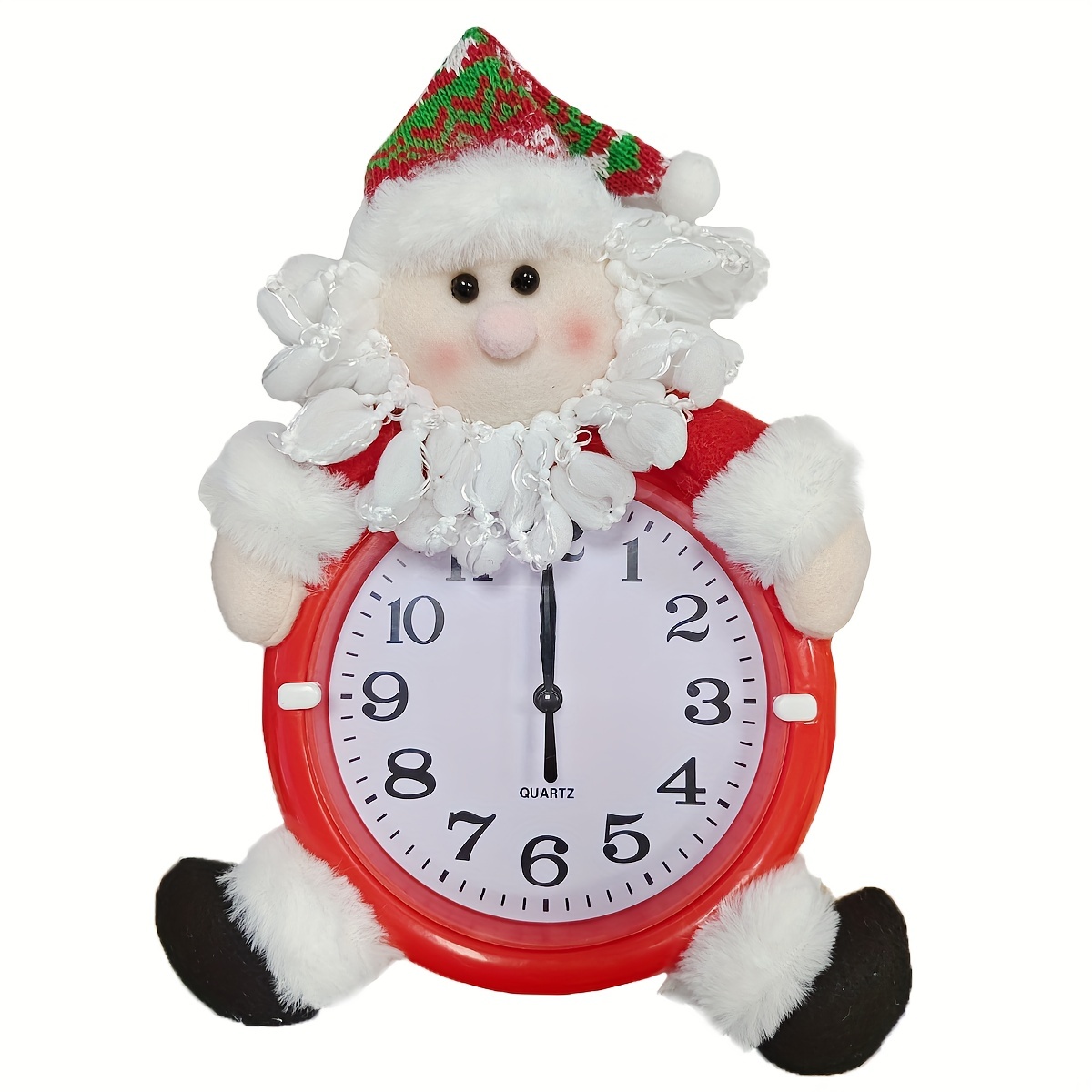 Clock Santa Straw Charm