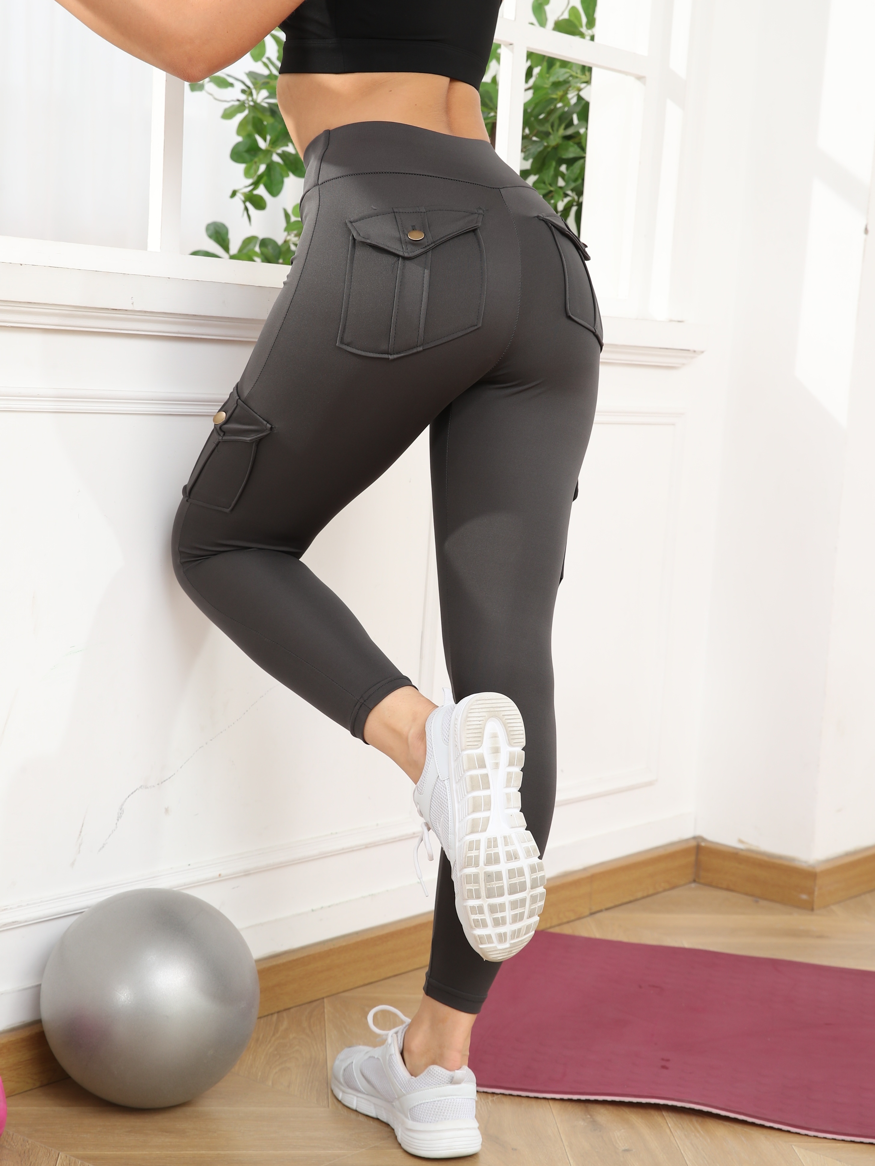Sexy Women Push Up Fitness Leggings Pocket Sport Yoga Gym Pants Workout  Trousers