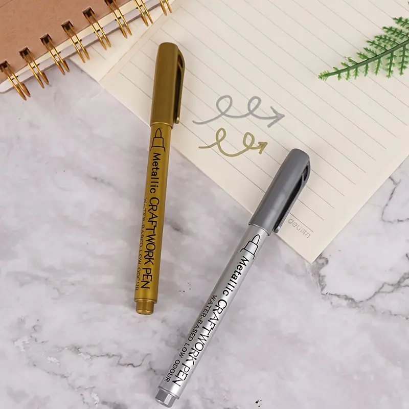 Diy Waterproof Permanent Paint Marker Pens Gold And Silver - Temu