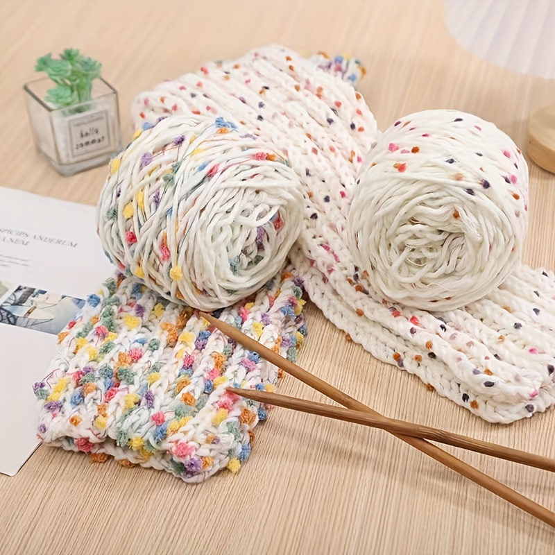 Altsuceser 4mm Reflective Yarn Polyester Hand Knitted Reflective Wool Yarn  DIY Weave, DIY Reflective Yarn for Hand Knitting Carpet Sweater Hat Scarf