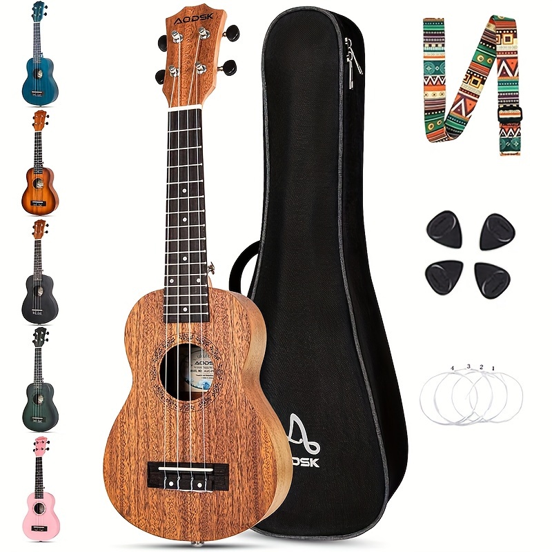 Tenor Ukulele 26 Inch Mahogany Professional Acoustic Ukelele Four String  Wooden Hawaiian Uke Beginner Kit Ukuleles Bundle for Adult Starter Kit, by