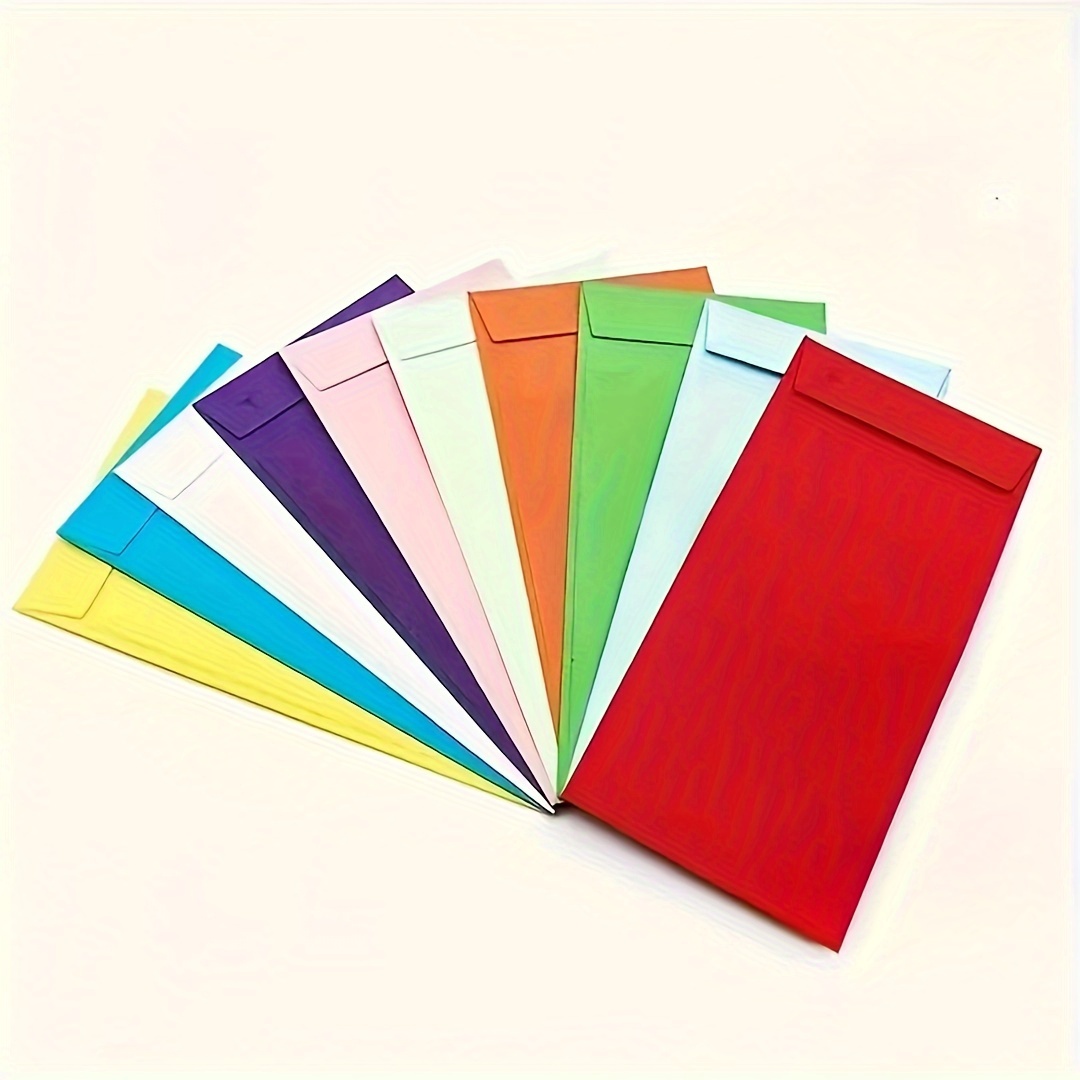 

30pcs Self Sealing Colored Money Envelopes Suitable For Cash, Salary, Savings, Coins, Currency, Letters (8 * 16cm/3.15 * 6.3inch)