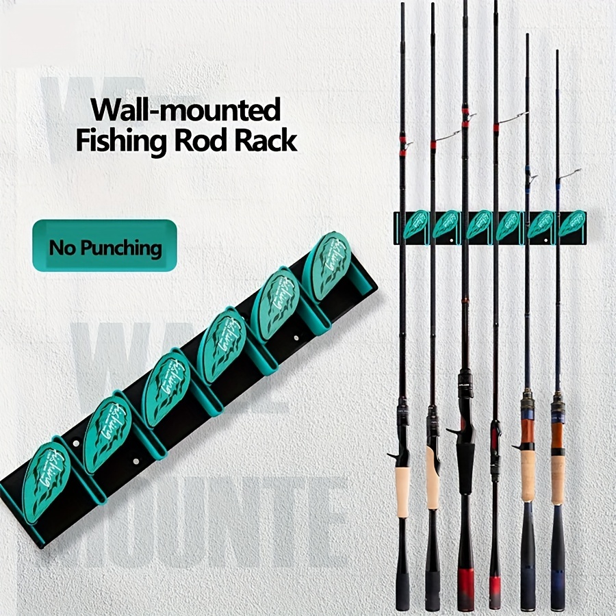 2pcs Fishing Rod Storage Display Racks, Horizontal Wall Mounted Fishing  Pole Holders, Can Store 6 Fishing Rods