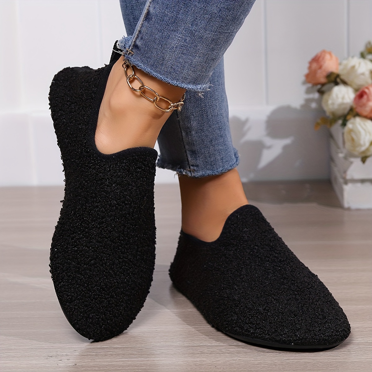 soft   slippers winter warm slip   shoes anti slip floor slippers details 5