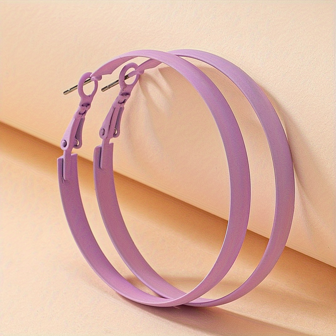 simple black hoop earrings vintage gothic style unique statement female ear decor alloy jewelry party daily wear details 4