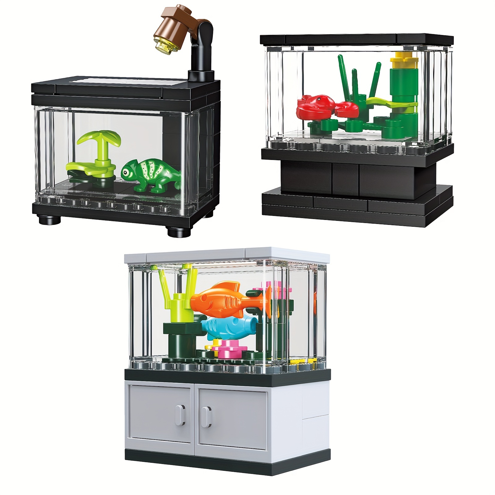 2249 Pellets Japanese Fish Gear Fish House Mini Building Blocks - Toys &  Games - Temu