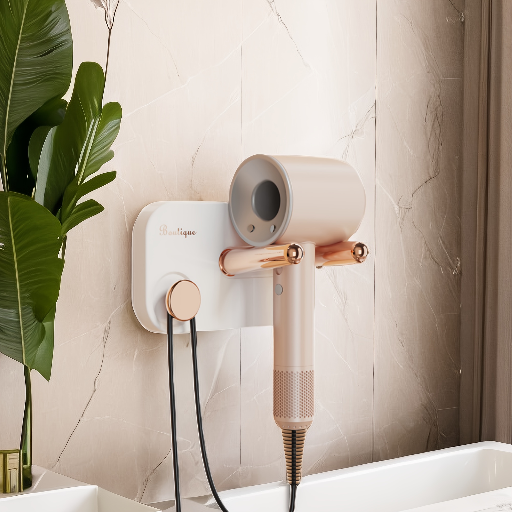 Organize Your Hair Dryer With This Wall Mounted Aluminum - Temu