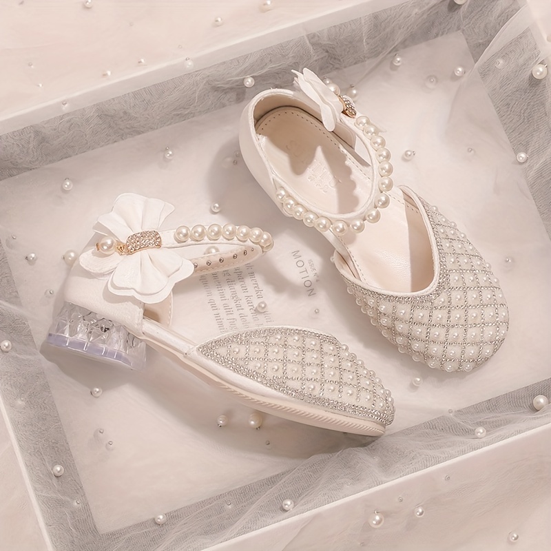 Zapatos Princesa Niñas Tacón Alto Diamantes Imitación - Temu