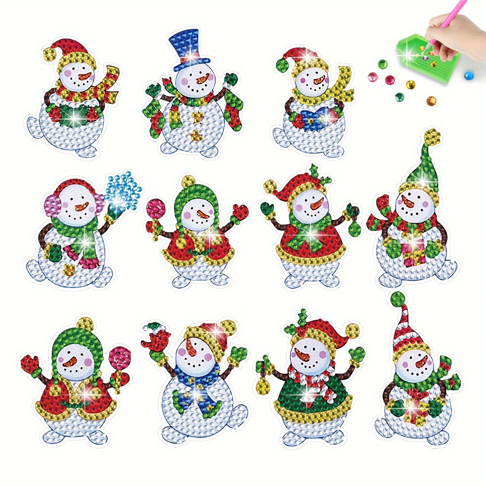 1pc Diamond Painting Tool Kit 20x30cm/7.87x11.8inch Diy 5d Diamond Painting  Set. Christmas Snowman Diamond Painting Full Drill Embroidery Cross Stitch  Arts Crafts Wall Decor Home Decoration Table Ornament, Frameless. A Great  Small