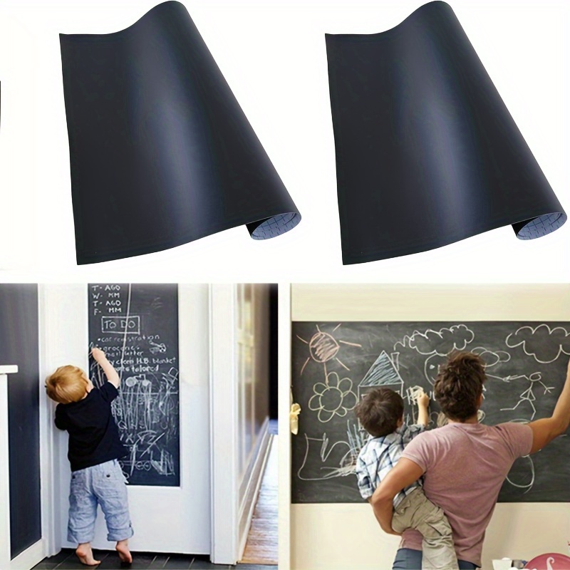 Chalkboard Wallpaper, Blackboard Stickers Peel And Stick With 5 Chalks  Durable Dry Erase Wall Paper Message Board For Office, School, Home - Temu