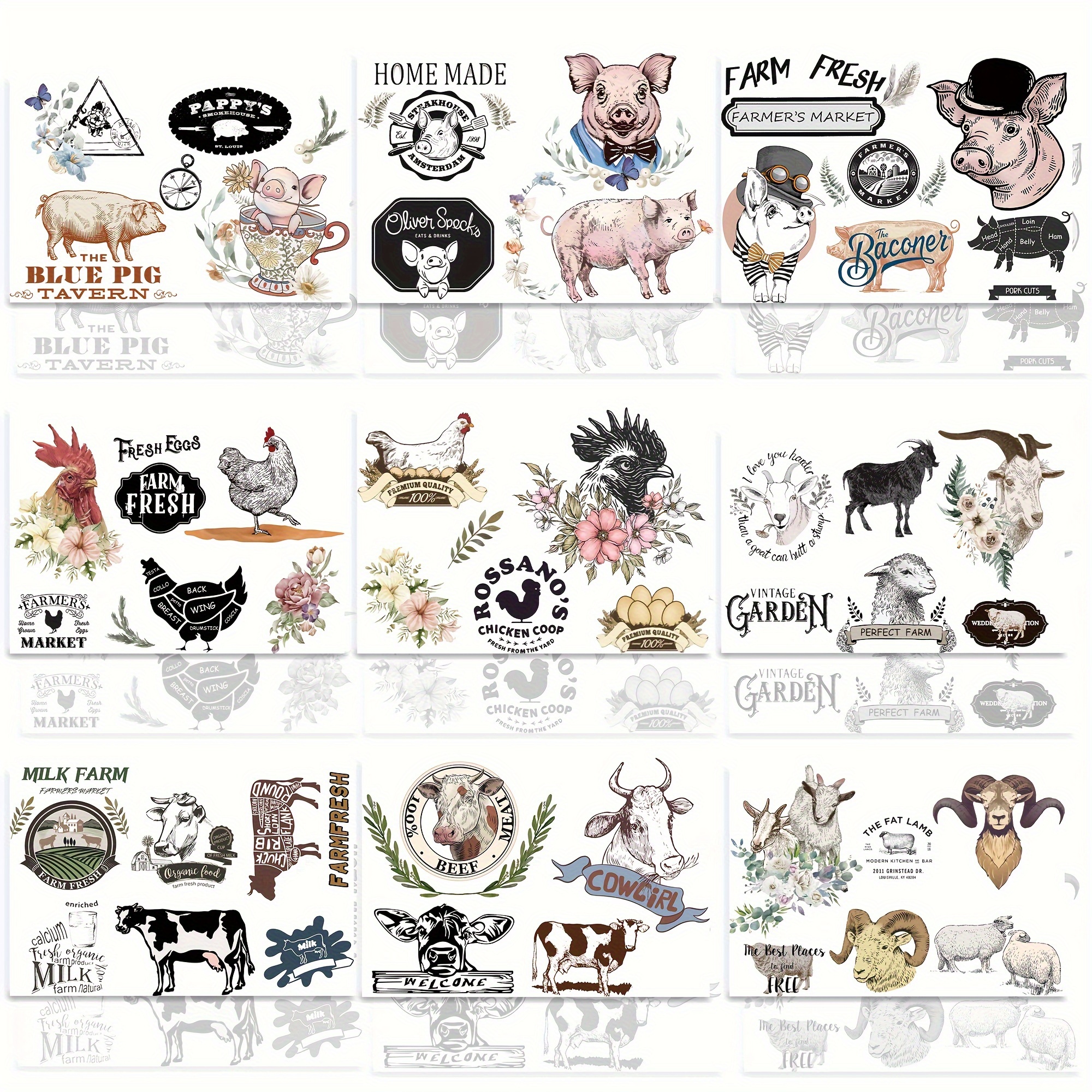 Farm Animal Stamps - Temu Malaysia