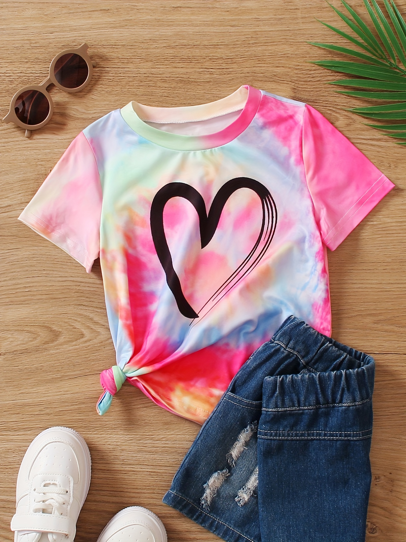 Little Kids Tie-Dye Shortsleeve T-Shirt 4T / Pastel Splatter