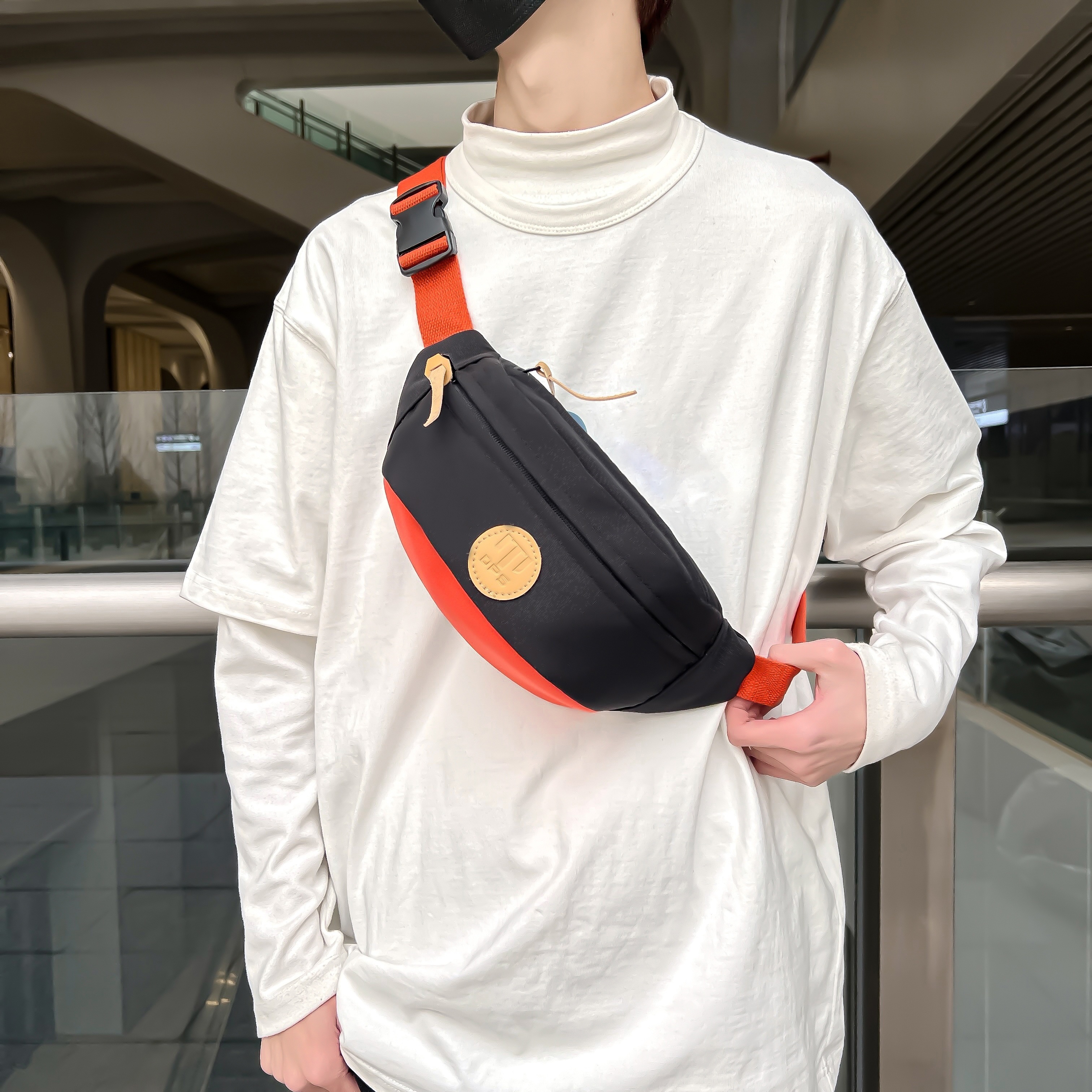 Bolso Pecho Hombre Bolso Cruzado Simple Impermeable Riñonera