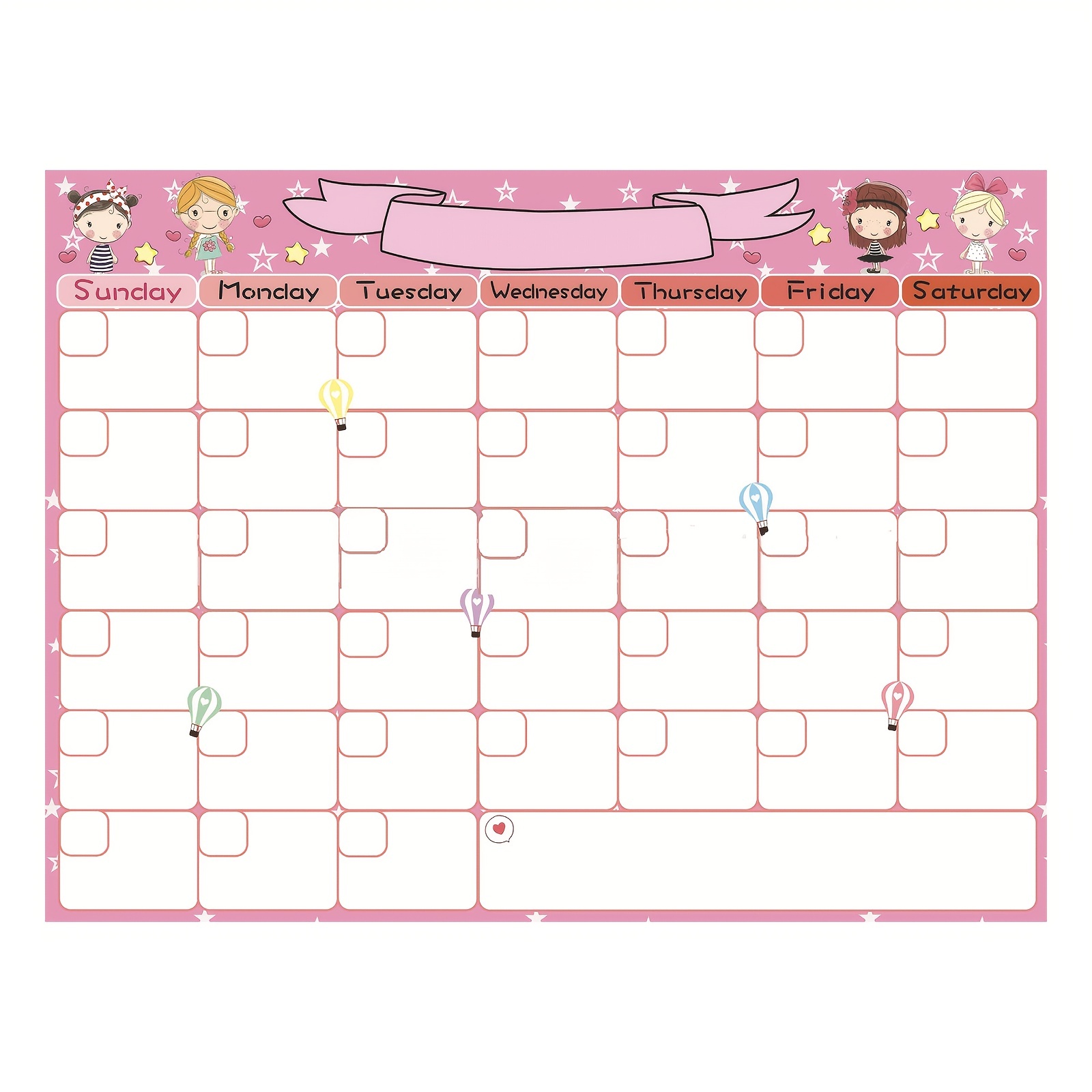 Magnetic Monthly Planner Whiteboard for Fridge