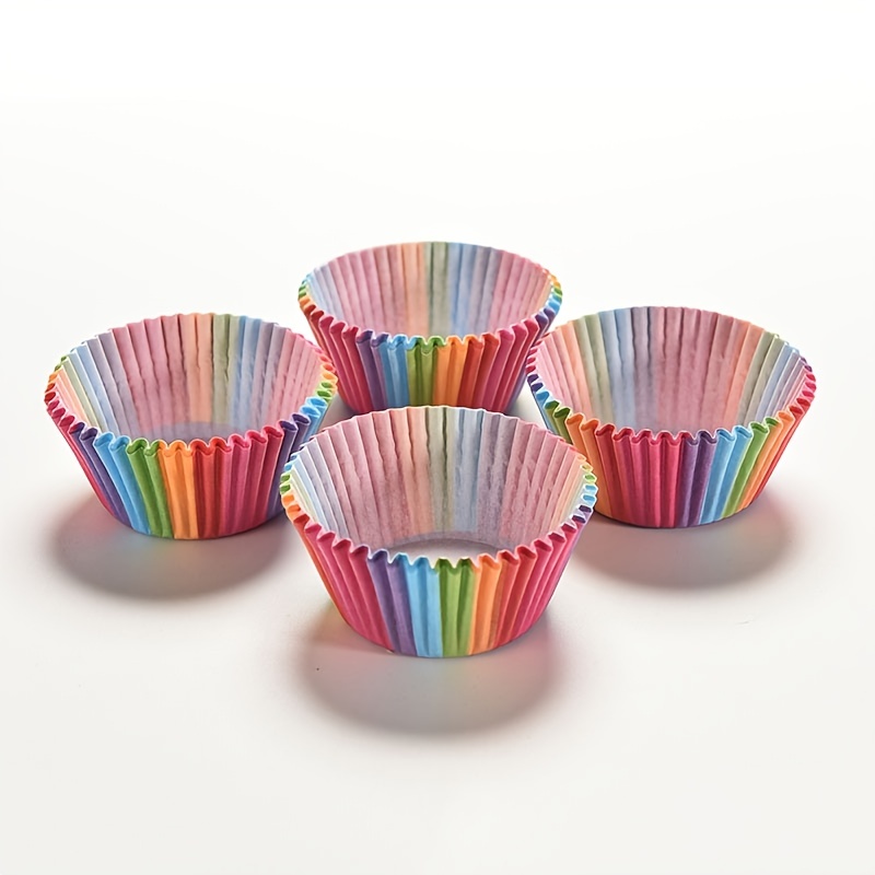 Rainbow Cupcake Liners Standard Size Cupcake Baking Cups - Temu