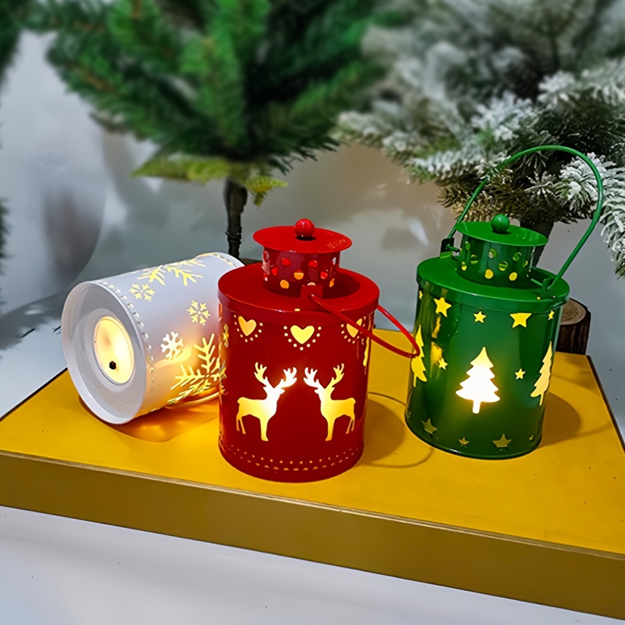 Christmas Candle Light Hanging Wind Lantern, LED Electronic