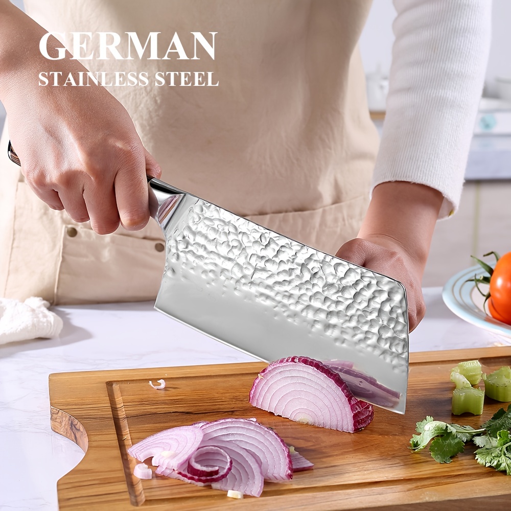 Chef Knife Forged Handmade 3PCS Professional Kitchen Knife Set, Meat  Cleaver German Hc Steel with Solid Wood Handle - China Cleaver Knife and Kitchen  Knife price