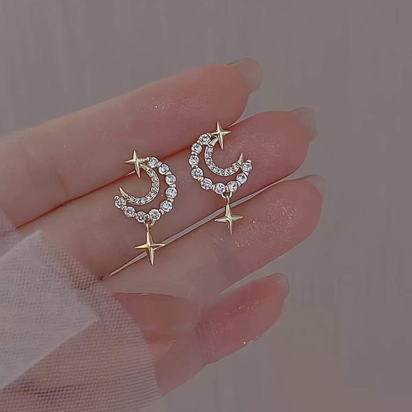 Boho Sun Moon Earrings Crystal Drop Earrings Women Fashion - Temu